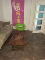 ruwe hout met ijzer salontafel, Huis en Inrichting, Tafels | Salontafels, Ophalen, 100 tot 150 cm, 50 tot 100 cm, Minder dan 50 cm