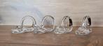 Prachtige glazen servetringen, set van 4, Antiek en Kunst, Antiek | Glas en Kristal, Ophalen of Verzenden