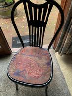 4 eetkamerstoelen, Huis en Inrichting, Stoelen, Ophalen, Gebruikt, Zwart, Metaal