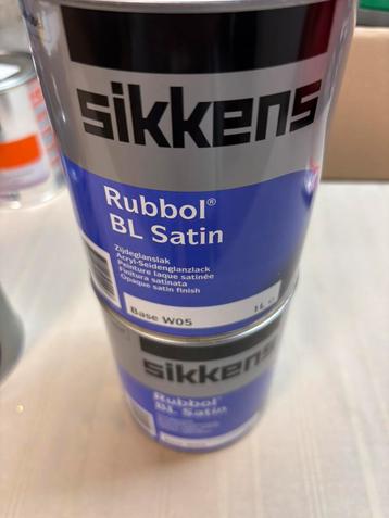 Sikkens rubbol BL satijn ral 9010, zuiver witte lak 1liter beschikbaar voor biedingen