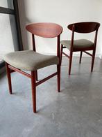 2 georg jensen stoelen vintage jaren 50 met label, Blauw, Twee, Gebruikt, Stof