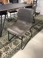8x Dimehouse Eetkamerstoel Antraciet, Huis en Inrichting, Stoelen, Ophalen, Gebruikt, Metaal, Grijs