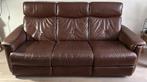 Bankstel leder, Huis en Inrichting, Banken | Bankstellen, Ophalen, Gebruikt, Driepersoons, Rechte bank
