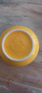 4x kleurrijke koppen met schotels EIT Ironstone England., Gebruikt, Ophalen of Verzenden, Overige stijlen, Kop(pen) en/of Schotel(s)