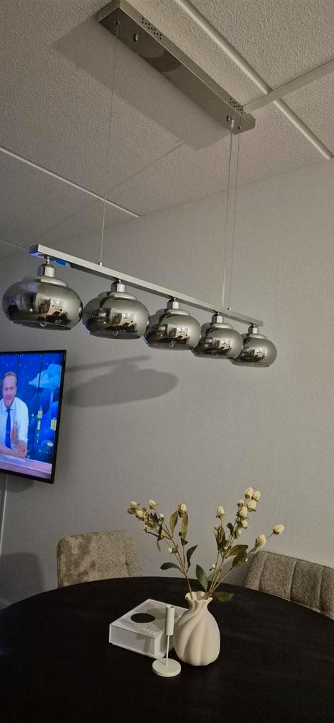 2 Eric Kuster Hanglampen - Chic & Goed! Zilver / glas, Huis en Inrichting, Lampen | Hanglampen, Zo goed als nieuw, Minder dan 50 cm