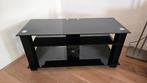 TV kast met onder een glazen plaat voor apparatuur, zwart, Huis en Inrichting, Ophalen, Glas, 50 tot 100 cm, Minder dan 100 cm