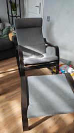Ikea Poang Schommelstoel met Voetenbank, Ophalen, Zo goed als nieuw, Stof, 50 tot 75 cm