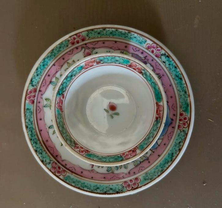 Oud Chinees kopje en schotel Roos & Haan, Antiek en Kunst, Antiek | Porselein, Ophalen