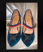 Gucci hakken blauw, Kleding | Dames, Ophalen of Verzenden, Zo goed als nieuw, Blauw