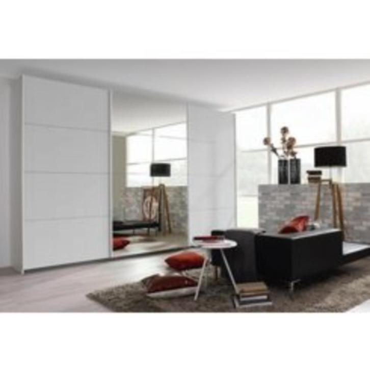 Gratis af te halen grote zweefdeurkast wit met spiegels, Huis en Inrichting, Kasten | Kledingkasten, Gebruikt, 200 cm of meer