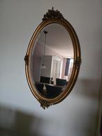 Ovale spiegel met gouden rand, Huis en Inrichting, Woonaccessoires | Spiegels, Gebruikt, 100 tot 150 cm, Ophalen of Verzenden