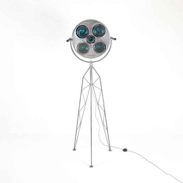 Industriële lamp, vloerlamp, operatielamp, Huis en Inrichting, Lampen | Vloerlampen, Nieuw, 150 tot 200 cm, Glas, Metaal, Ophalen