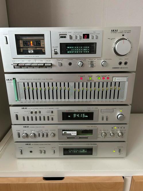 Akai set UNIEK apparatuur + kast, Audio, Tv en Foto, Stereo-sets, Gebruikt, Cassettedeck, Tuner of Radio, Akai, Losse componenten