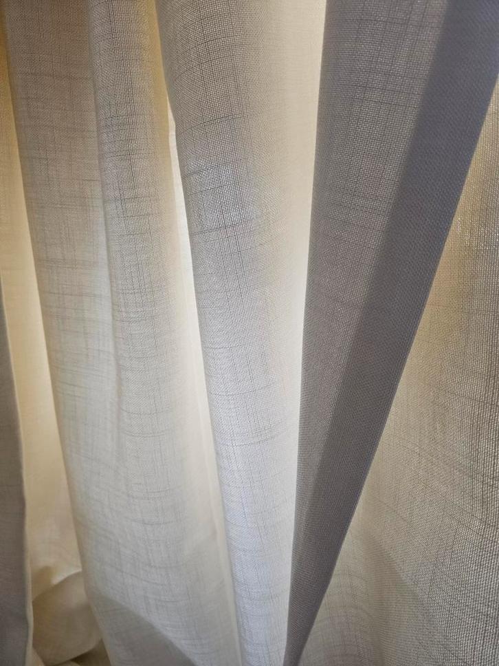 Linnen gordijnen 265 hoog P21, Huis en Inrichting, Stoffering | Gordijnen en Lamellen, Nieuw, 200 cm of meer, 200 cm of meer, Ophalen of Verzenden