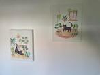 Twee Wandframes: Kat en Planten, Ophalen