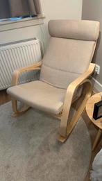 IKEA POÄNG schommelstoel hout beige, Huis en Inrichting, Fauteuils, Ophalen, 75 tot 100 cm, Zo goed als nieuw, 50 tot 75 cm
