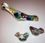 3 Vintage Mexican Tonala Vogels beeldje € 4,95 3 stuks, Verzamelen, Verzenden, Gebruikt, Dier