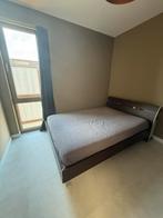 Bed 140x200 inclusief matras, lattenbodems en hoofbord, Huis en Inrichting, Slaapkamer | Bedden, Ophalen, Gebruikt, Wit, Tweepersoons