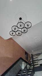 Hanglamp industrieel 6 wielen, Ophalen, Zo goed als nieuw, 75 cm of meer