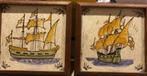 Twee Wandtegels Villeroy en Boch - ingelijst, Antiek en Kunst, Antiek | Wandborden en Tegels, Ophalen of Verzenden