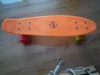 Nijdam oranje skateboard met gekleurde wielen, Sport en Fitness, Skateboarden, Ophalen of Verzenden, Gebruikt, Skateboard