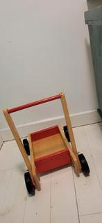 Houten Loopwagen / Duwwagen, Kinderen en Baby's, Speelgoed | Houten speelgoed, Ophalen, Gebruikt, Duw- of Trekspeelgoed