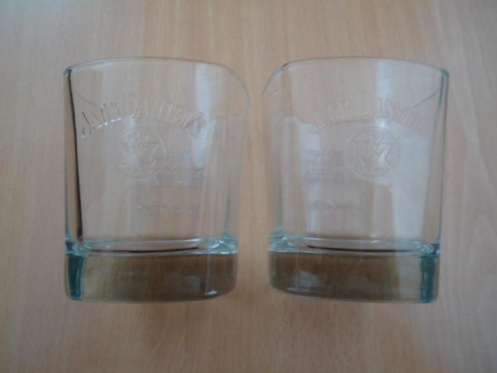 2 Jack Daniel's whisky glazen. Old no.7 tumbler, Verzamelen, Glas en Borrelglaasjes, Zo goed als nieuw, Borrel- of Shotglas, Ophalen of Verzenden