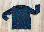 Blauwe longsleeve met symbooltjes, Ophalen of Verzenden, Zo goed als nieuw, Jongen, Shirt of Longsleeve