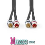 Tulp Stereo Audiokabel, 2x RCA Male - 2x RCA Male, 10 meter, 10 meter of meer, Nedis, Nieuw, Info@marbeco.nl