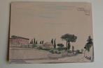 WILLY SLUITER VIA APPIA AQUAREL ST. SABASTIANO-ROMA K40, Antiek en Kunst, Kunst | Tekeningen en Foto's, Verzenden