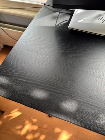 IKEA BEKANT bureau zit/sta 120x80 zwart gebeitst essenfineer - afbeelding 7