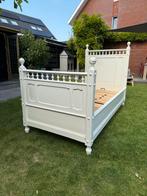 Antiek bed 90x190 cm, Ophalen, 180 cm of meer, 85 tot 100 cm, Lattenbodem
