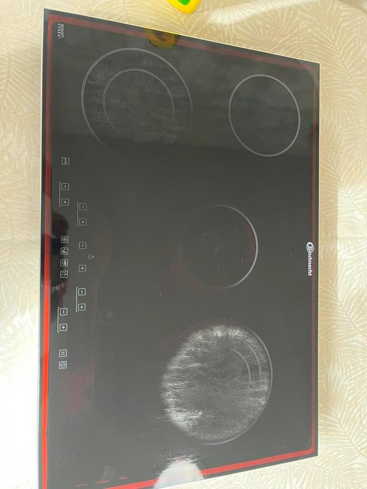 Elektrische kookplaat bauknecht, Witgoed en Apparatuur, Kookplaten, Gebruikt, Inbouw, Keramisch, 4 kookzones, Ophalen of Verzenden