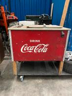 Vintage Houten Coca Cola koelkast, Werkend!, 60 cm of meer, Ophalen, 85 tot 120 cm, Zonder vriesvak