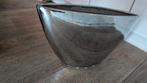 Ovale zilverkleurige bloempot - 38,5x24x11 cm, Ophalen of Verzenden, Gebruikt