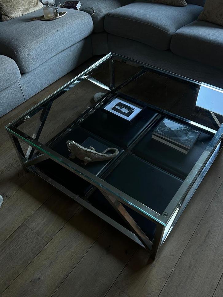 Mooie Eichholtz salontafel, Huis en Inrichting, Tafels | Salontafels, Zo goed als nieuw, Minder dan 50 cm, 100 tot 150 cm, Vierkant