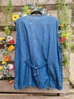 Super mooi vintage denim geborduurd gilet, Ophalen of Verzenden, Zo goed als nieuw, Maat 46/48 (XL) of groter, Blauw