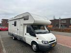 Ford Transit Rimor camper, 6 persoons, XXL garage!, 7 tot 8 meter, Treinzit, Particulier, Luifel