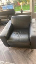 2 Leren banken en een stoel in goede staat, Huis en Inrichting, Fauteuils, Ophalen of Verzenden, Zo goed als nieuw, Leer, 75 tot 100 cm