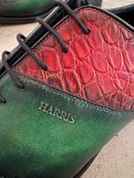 Harris Groen/Rood Handgeverfde Schoenen - Maat 42, Kleding | Heren, Schoenen, Overige kleuren, Nieuw, Ophalen of Verzenden, Veterschoenen
