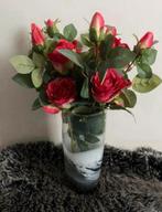 Kunst rode rozen, Ophalen of Verzenden, Zo goed als nieuw