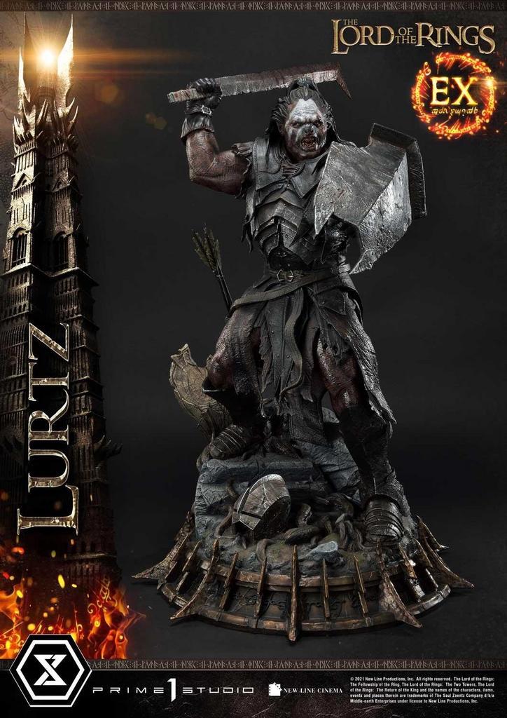 Prime 1 Studio LOTR Lurtz & Uruk-hai Berserker DX Statue Set, Verzamelen, Lord of the Rings, Nieuw, Beeldje of Buste, Ophalen