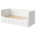 Hemnes bedbank bijna gratis, Ophalen, Wit, Tweepersoons, Zo goed als nieuw