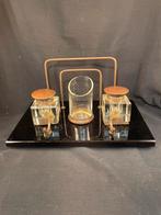 Antiek glazen inktstel / brievenhouder, Antiek en Kunst, Ophalen of Verzenden