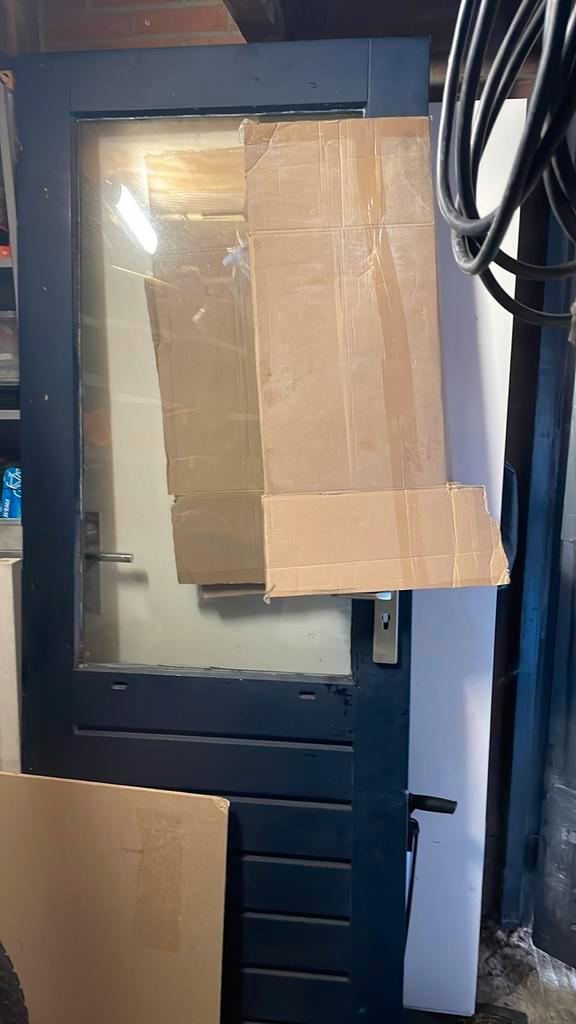 Achterdeur/ tuindeur/ buitendeur 82,5x212, Doe-het-zelf en Verbouw, Deuren en Horren, Zo goed als nieuw, Buitendeur, 200 tot 215 cm