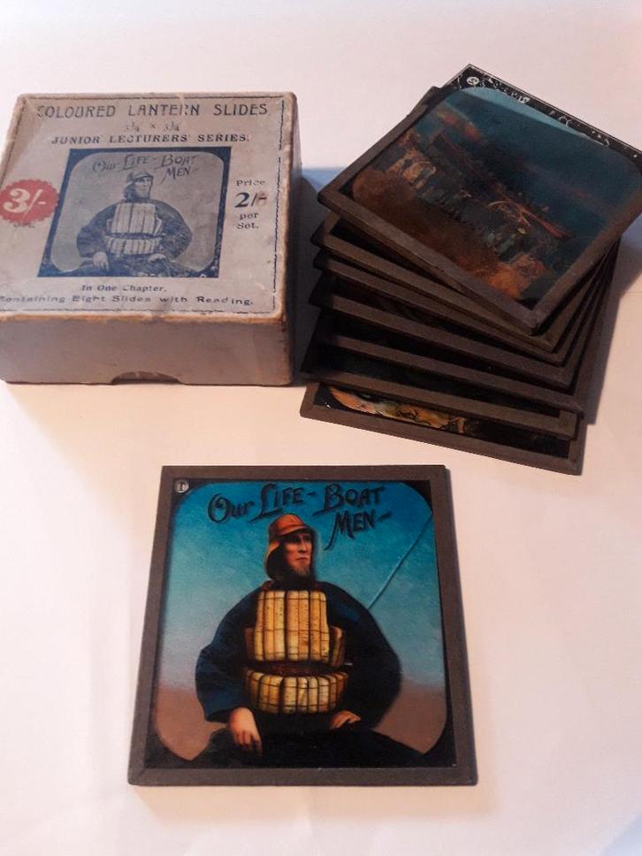 Antieke Engelse Victoriaanse toverlantaarn glas dia's c.1900, Antiek en Kunst, Antiek | Speelgoed, Ophalen of Verzenden