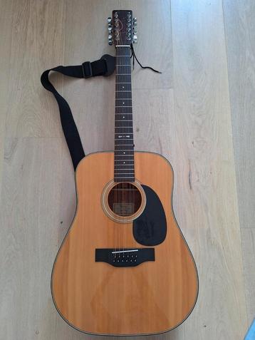 Gitaar Sigma 12 snaren met hoes en band beschikbaar voor biedingen