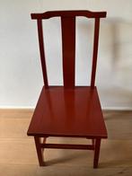 Unieke oosterse houten stoel, Huis en Inrichting, Ophalen, Rood, Hout, Eén