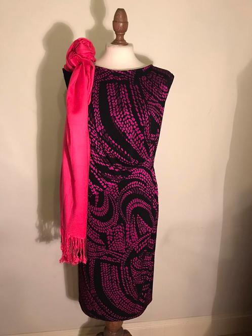 JOSEPH RIBKOFF JURK FUCHSIA, Kleding | Dames, Jurken, Zo goed als nieuw, Maat 46/48 (XL) of groter, Overige kleuren, Knielengte