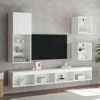 5-delige Tv-wandmeubelset met LED-verlichting, Hip, trendy, modern, stijlvol,, Verzenden, Nieuw, 50 tot 100 cm